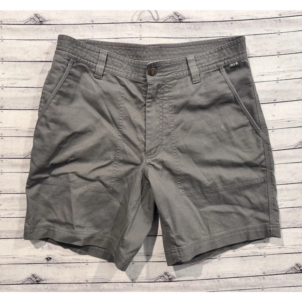 Howler Bros Shorts Clarksville Walk Mens Size 33 Gray Twill 5 Pocket 8" Inseam